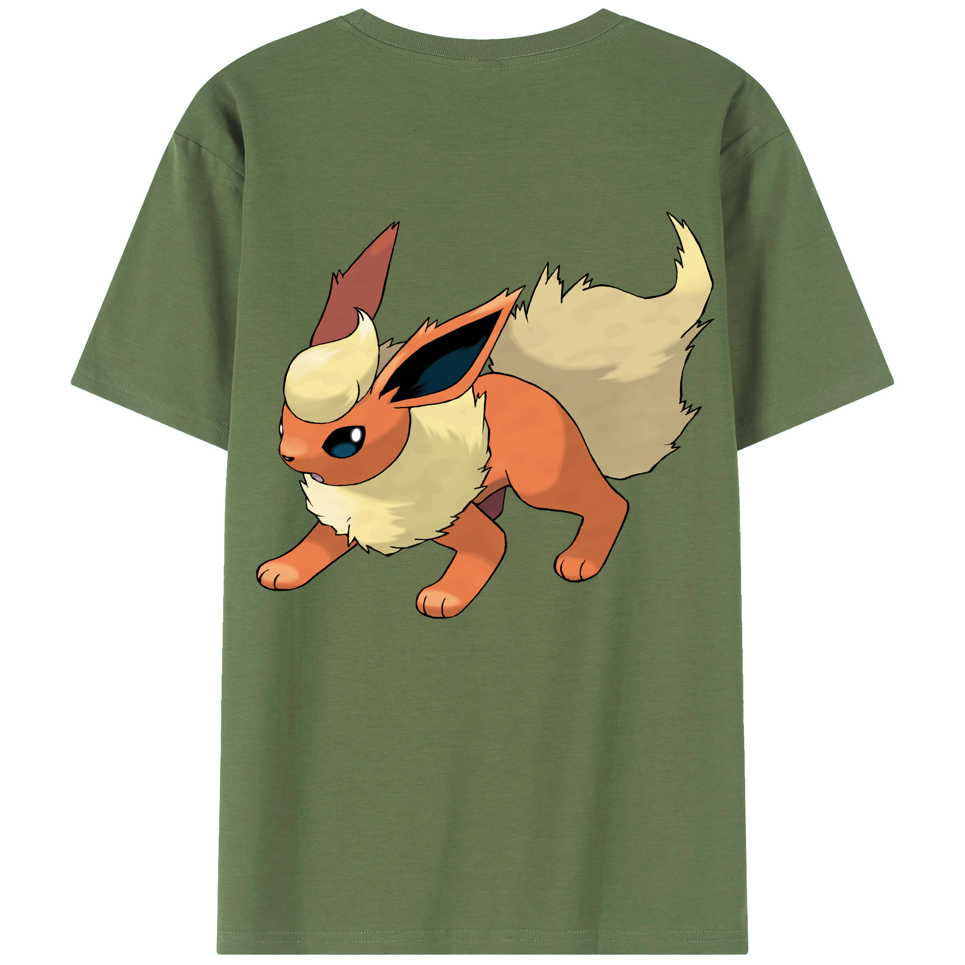 （画像用） ポケットモンスター Pokémon 綿100％ メンズ半袖Tシャツ（バックプリント） 通気性